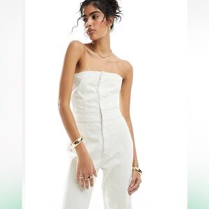 ASOS Design strapless denim jumpsuit